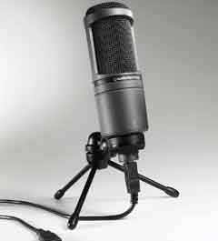 Kardioidni kondenzatorski mikrofon Audio-Technica AT2020 USB