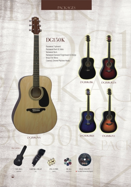 Akustična Gitara SX DG150K BK